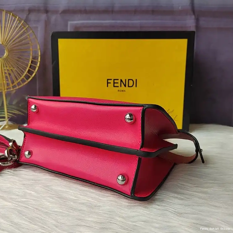 Affordable Leather Bag Nappa Fendi Petite Peekaboo Rose ISeeU In 0706